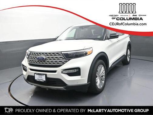 Star White Metallic Tri-Coat 2020 Ford Explorer Limited