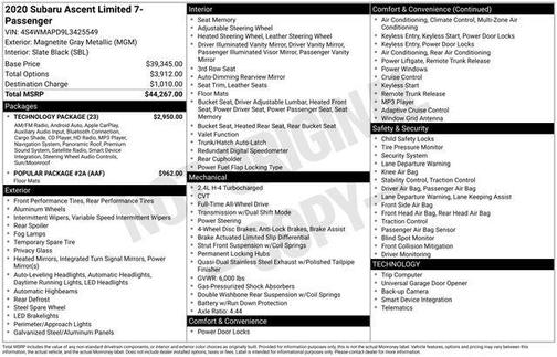 2020 Subaru Ascent Limited 7-Passenger