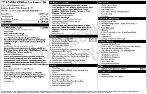 2023 Cadillac CT5 Premium Luxury