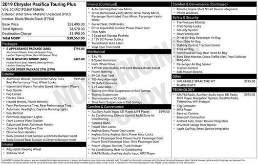 2019 Chrysler Pacifica Touring Plus