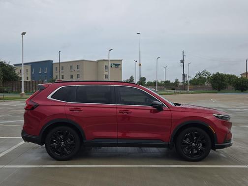 Radiant Red Metallic 2025 Honda CR-V Hybrid Sport Touring AWD