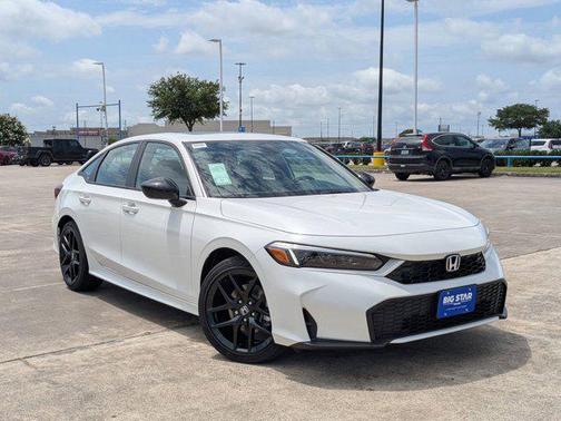Platinum White Pearl 2026 Honda Civic Hybrid Sport