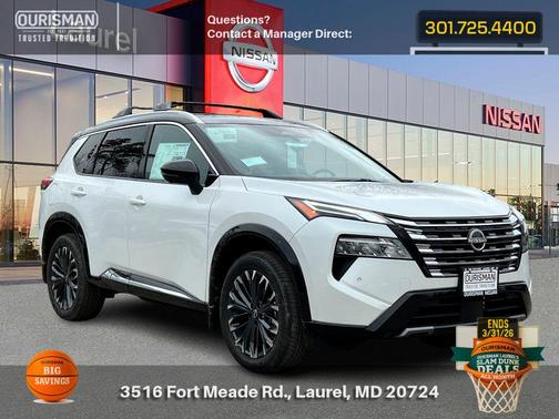 White Pearl 2026 Nissan Rogue Platinum