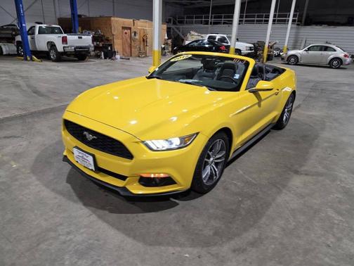 Yellow 2015 Ford Mustang EcoBoost Premium