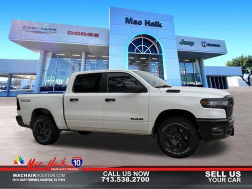 Bright White Clearcoat 2026 RAM 1500 Warlock Crew Cab 4x4 5'7' Box