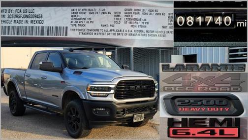 2022 RAM 2500 Laramie Crew Cab 4x4 6'4' Box