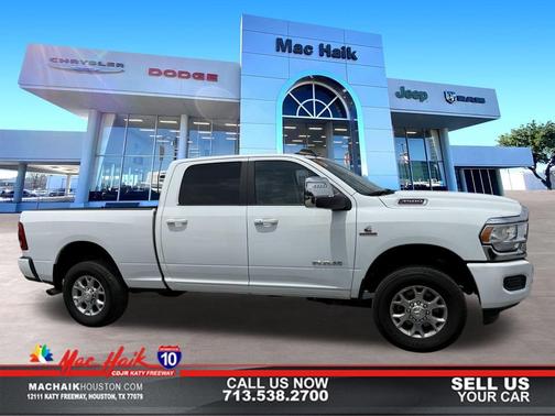 Bright White Clearcoat 2023 RAM 3500 Laramie Crew Cab 4x4 6'4' Box