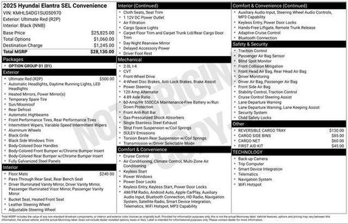 2025 Hyundai ELANTRA SEL Convenience