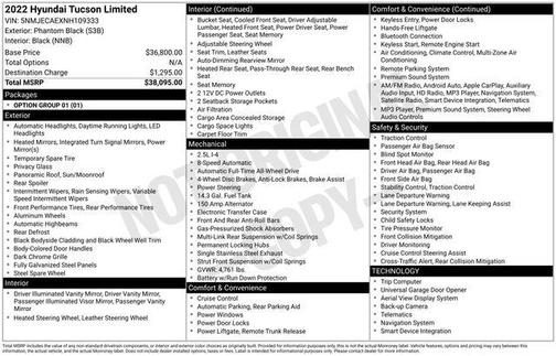 2022 Hyundai TUCSON Limited