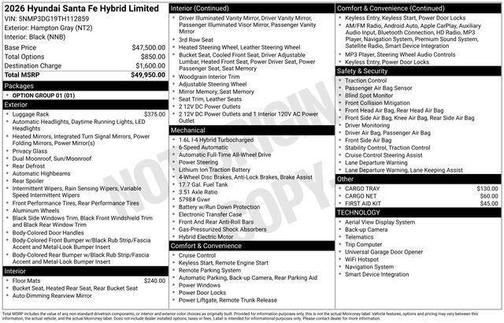 2026 Hyundai SANTA FE HEV Limited