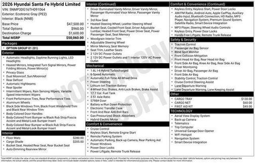 2026 Hyundai SANTA FE HEV Limited