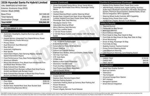 2026 Hyundai SANTA FE HEV Limited