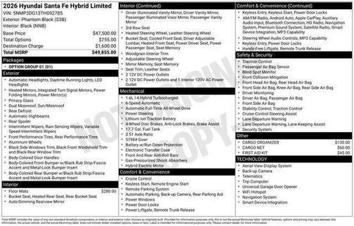 2026 Hyundai SANTA FE HEV Limited