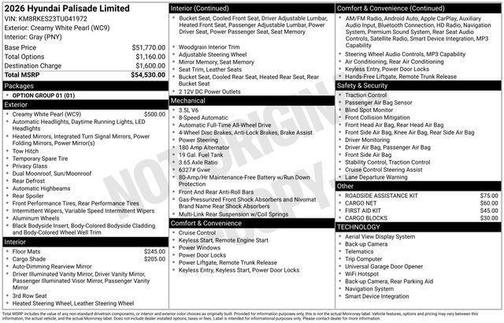 2026 Hyundai PALISADE Limited