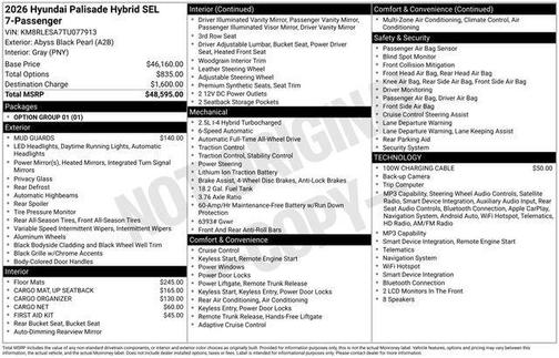 2026 Hyundai PALISADE SEL
