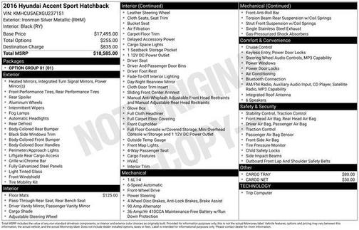 Ironman Silver 2016 Hyundai Accent Sport