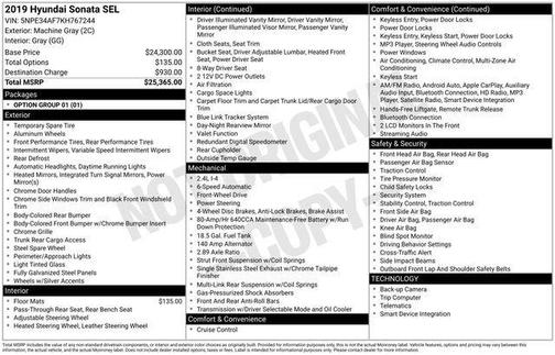 2019 Hyundai SONATA SEL
