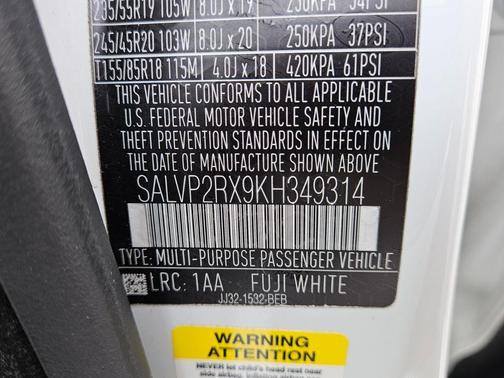 2019 Land Rover Range Rover Evoque SE