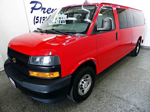 Red 2020 Chevrolet Express 3500 LS 3500 3dr Extended Passenger Van