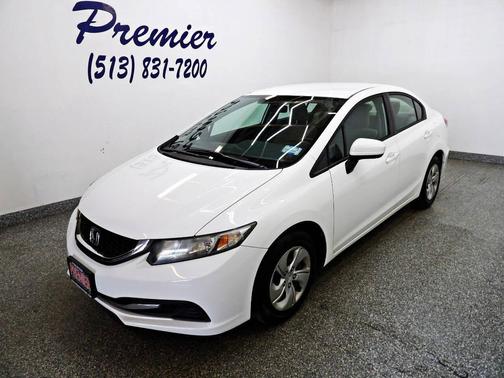 White 2015 Honda Civic LX
