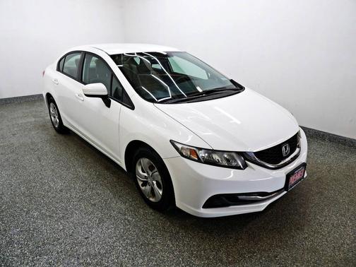 White 2015 Honda Civic LX