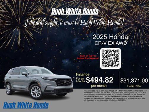 Gray 2025 Honda CR-V EX AWD