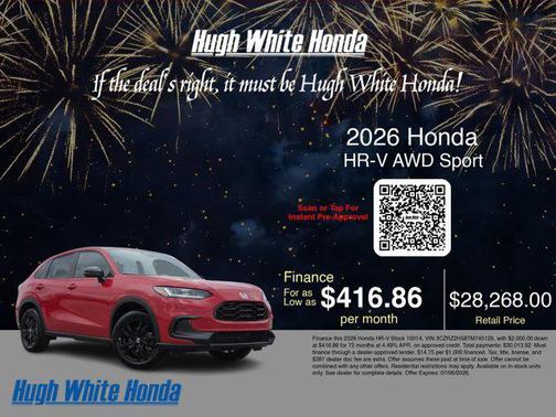 Milano Red 2026 Honda HR-V AWD Sport