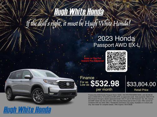 Lunar Silver Metallic 2023 Honda Passport AWD EX-L