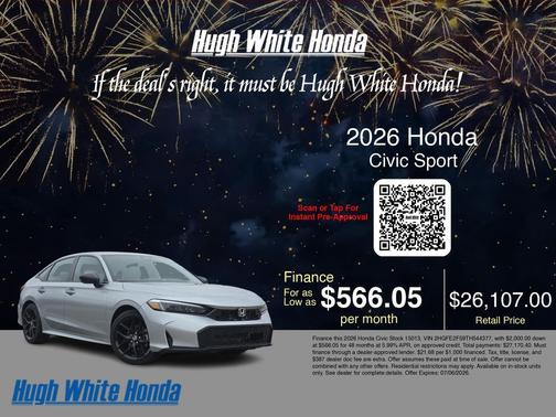 Solar Silver Metallic 2026 Honda Civic Sport