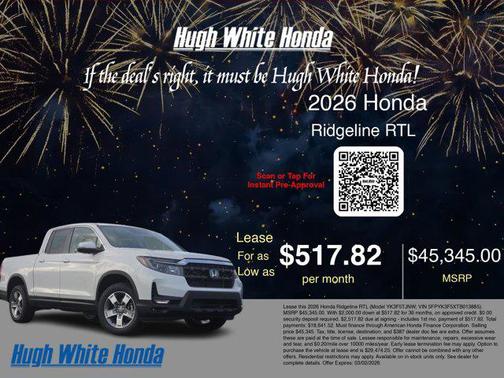 2026 Honda Ridgeline RTL