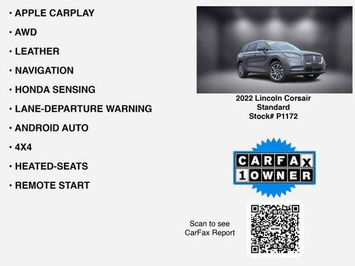 2022 Lincoln Corsair Standard