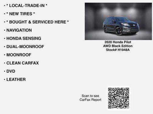 2020 Honda Pilot AWD Black Edition