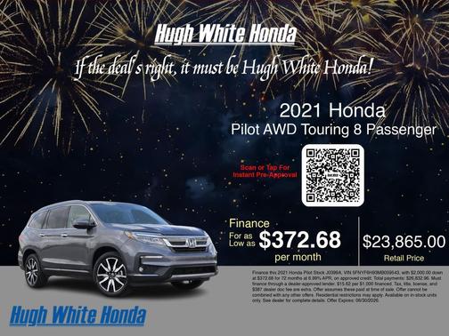 Gray 2021 Honda Pilot Touring 8-Passenger