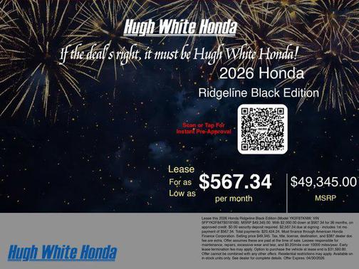 2026 Honda Ridgeline Black