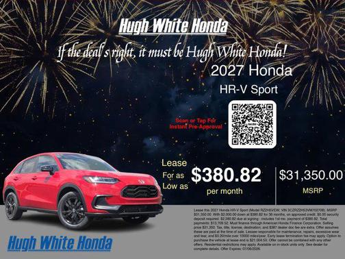 Milano Red 2027 Honda HR-V Sport