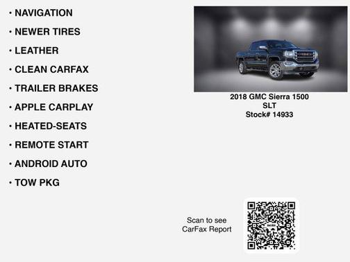 Onyx Black 2018 GMC Sierra 1500 SLT