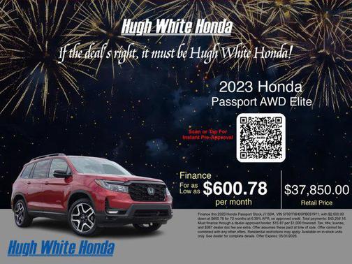 Radiant Red Metallic II 2023 Honda Passport AWD Elite