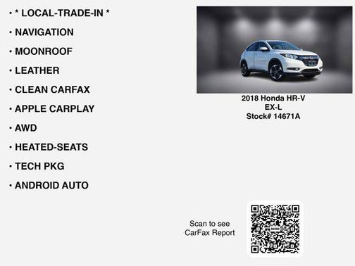 2018 Honda HR-V EX-L w/Navigation