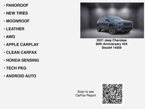 2021 Jeep Cherokee 80th Anniversary 4X4