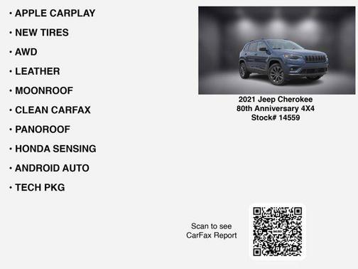 2021 Jeep Cherokee 80th Anniversary 4X4