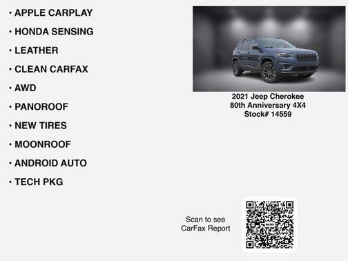 2021 Jeep Cherokee 80th Anniversary 4X4
