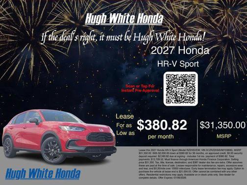 Milano Red 2027 Honda HR-V Sport
