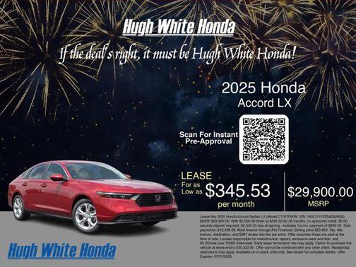 2025 Honda Accord LX 1.5T