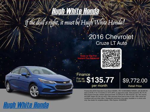 2016 Chevrolet Cruze LT Auto