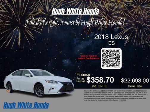 2018 Lexus ES 350 Base