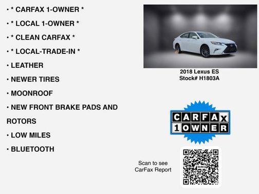 2018 Lexus ES 350 Base