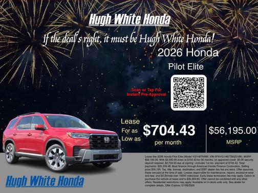 Radiant Red Metallic II 2026 Honda Pilot Elite