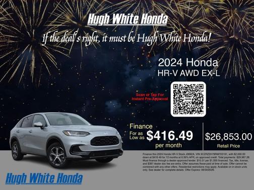 Lunar Silver Metallic 2024 Honda HR-V EX-L
