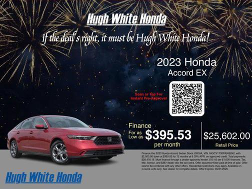 Radiant Red Metallic 2023 Honda Accord EX
