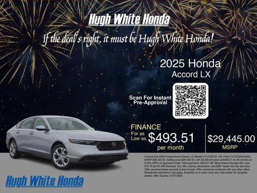 2025 Honda Accord LX 1.5T